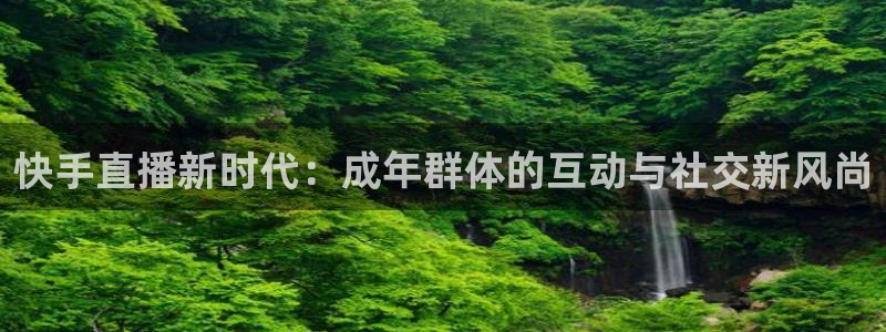 极速看球网nba直播：快手直播新时代：成年群体的互动与社交新风尚